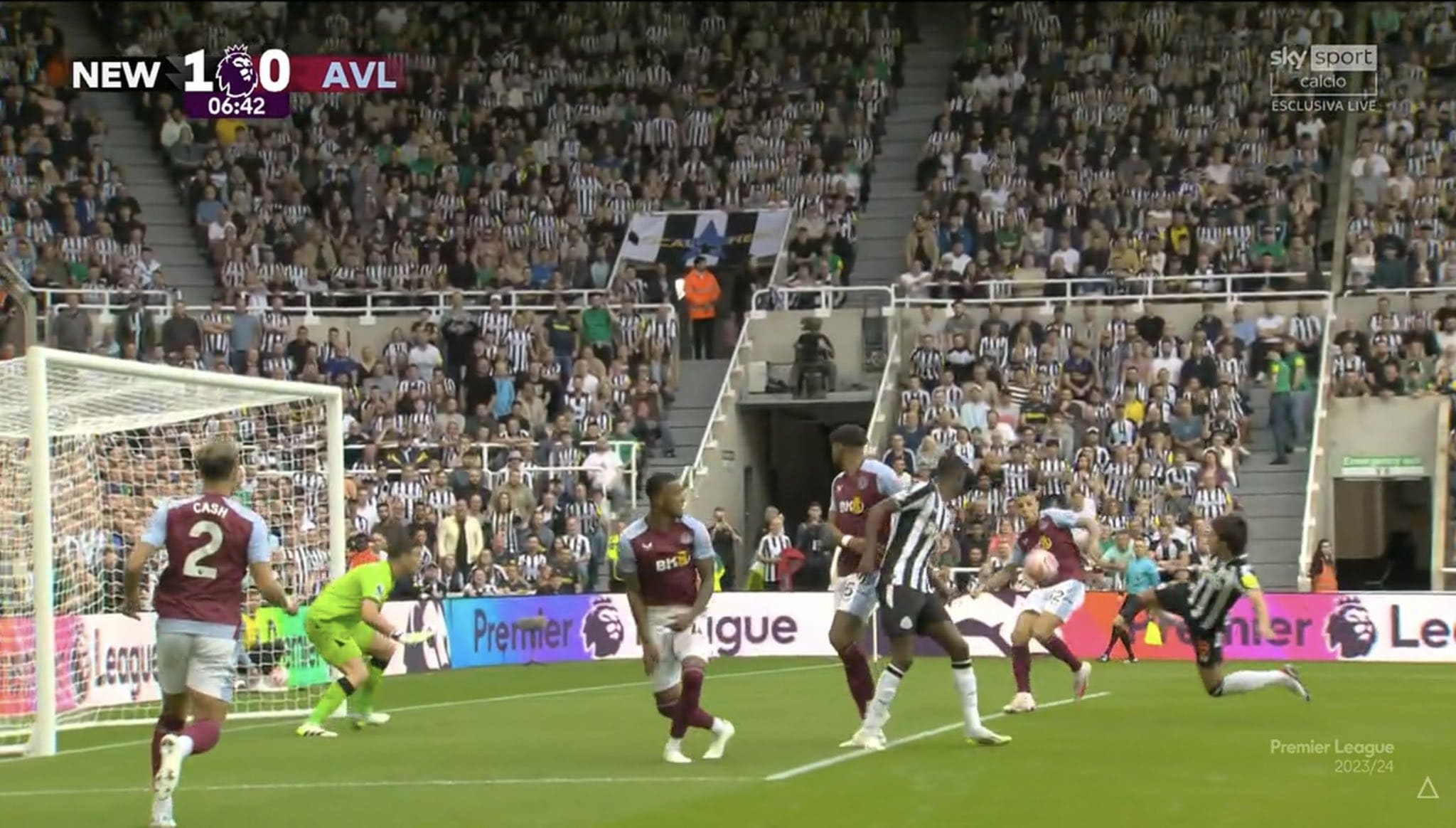 Il primo gol di Sandro Tonali con il Newcastle in Premier League[VIDEO]